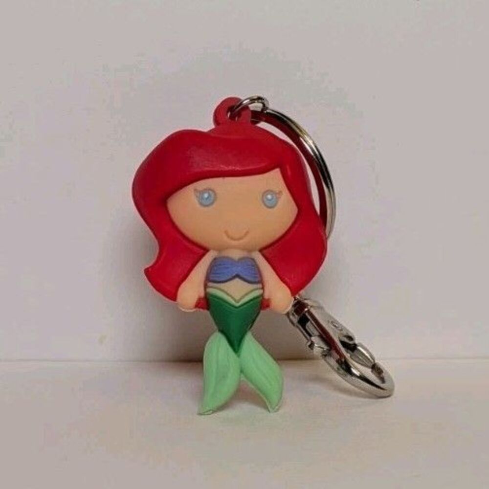 Disney Parks The Little Mermaid Ariel Princess Cuties Figurine Keychain Keyring